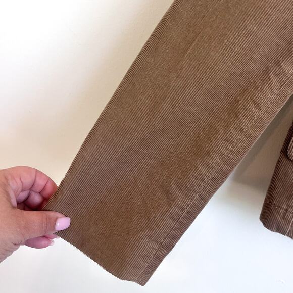 J Crew Corduroy Womens Blazer Size LP Tan Preppy Academia Old Money Equestrian - Picture 10 of 13